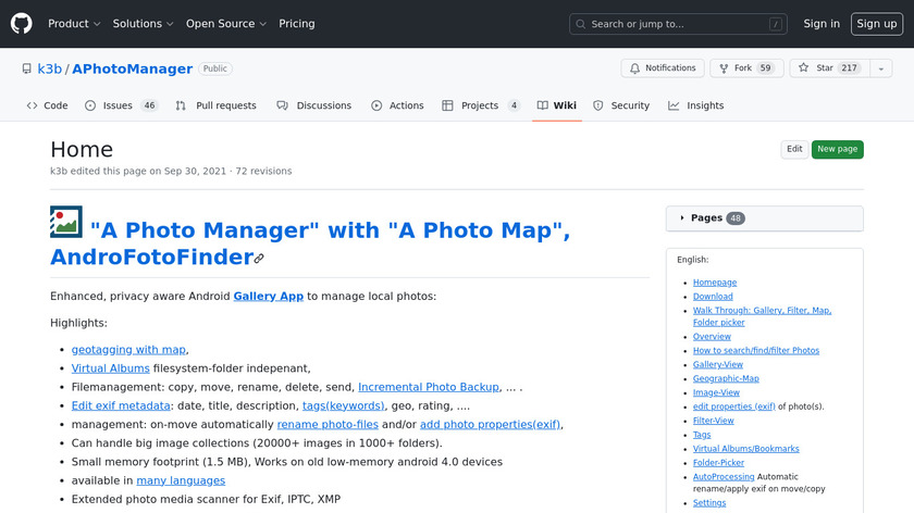 A Photo Manager Landing Page