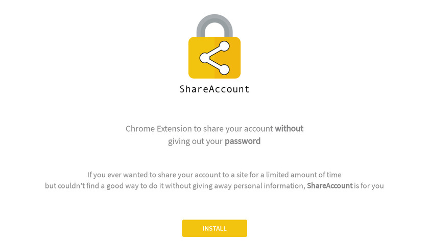 ShareAccount Landing Page