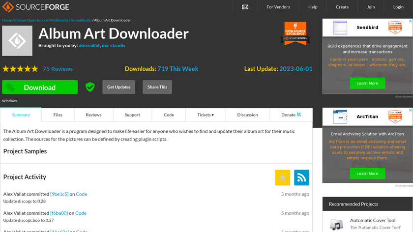 Album Art Downloader Landing Page