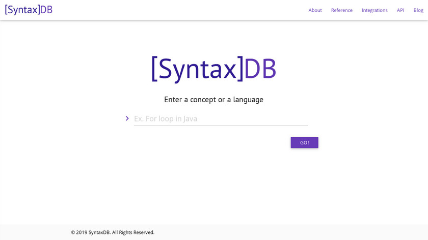 SyntaxDB Landing Page