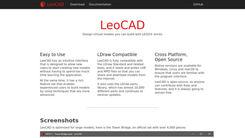 LeoCAD Landing Page