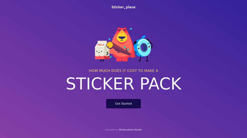 Sticker Pricing Landing Page