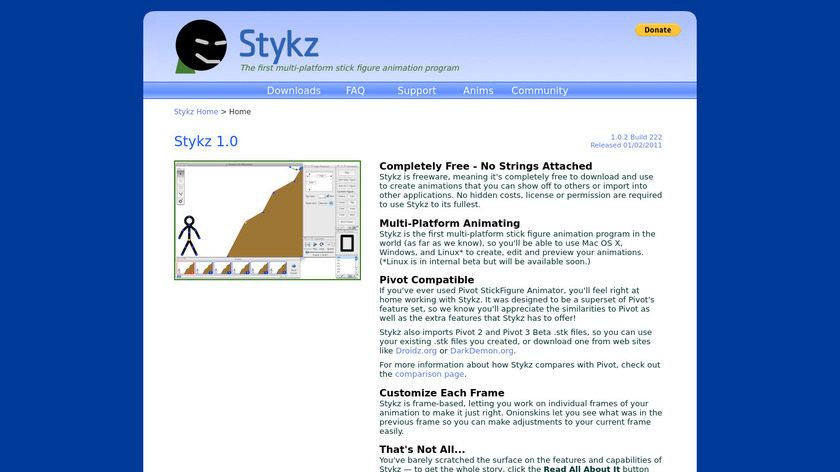 Stykz Landing Page