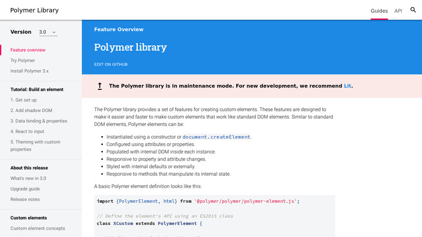 Polymer Landing Page
