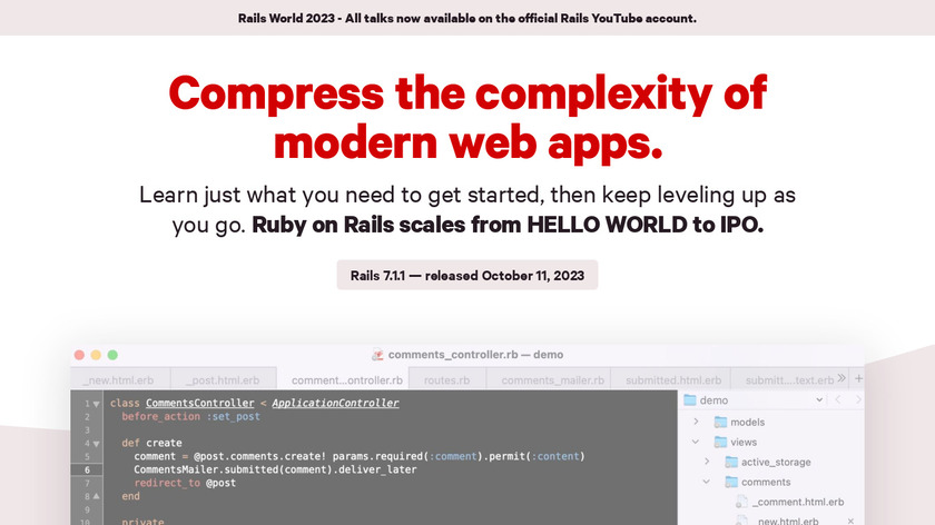 Ruby on Rails Landing Page