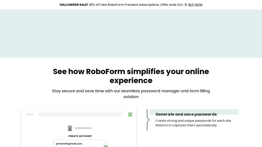 RoboForm Landing Page