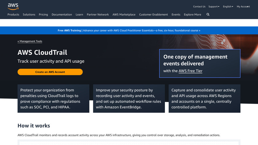 AWS CloudTrail Landing Page