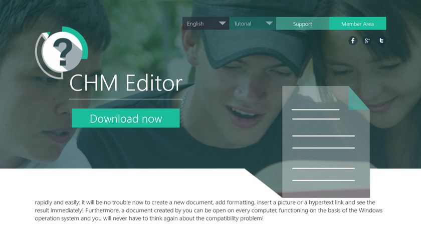 CHM Editor Landing Page