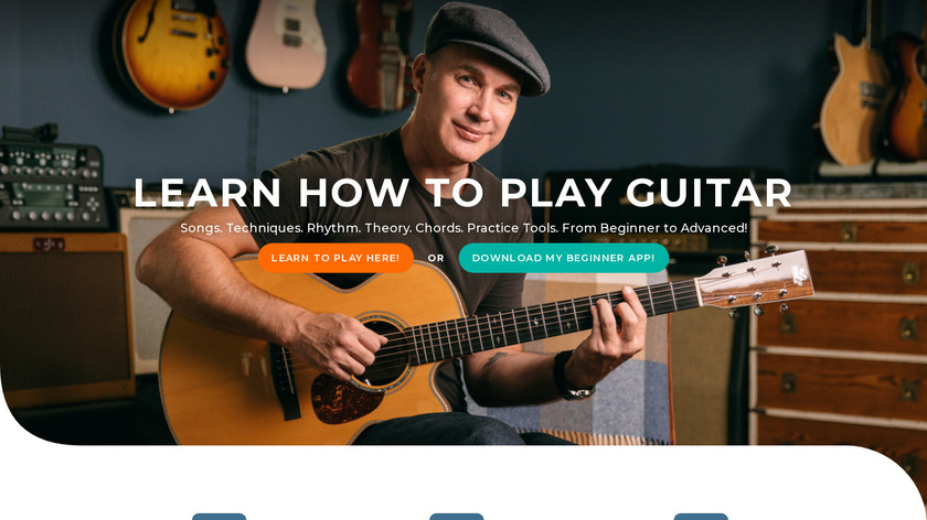 Justin Guitar Landing Page