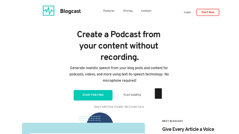 Blogcast Landing Page