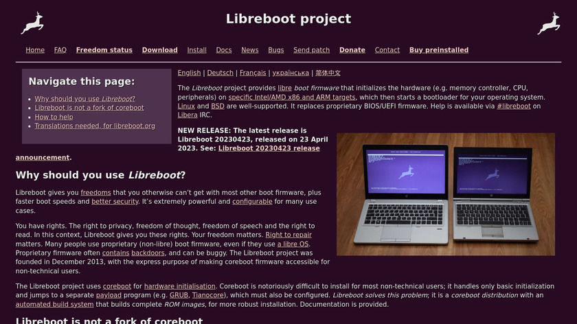 Libreboot Landing Page