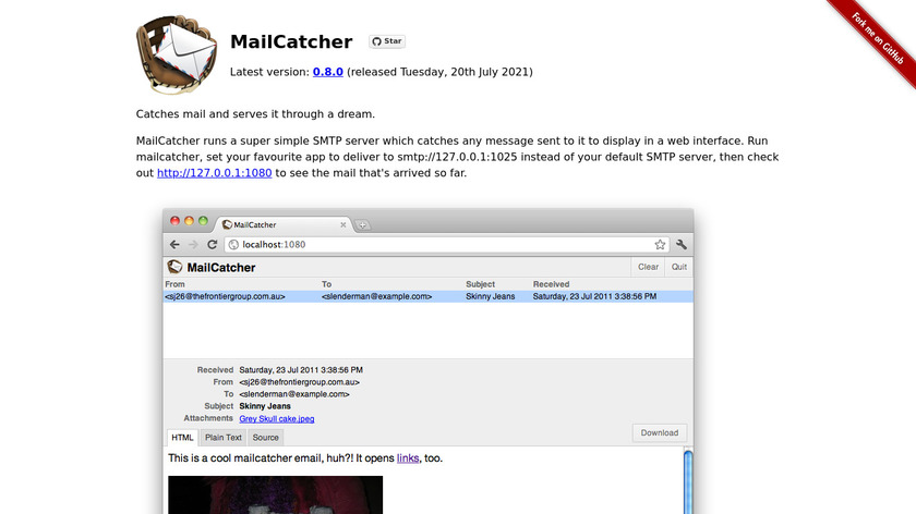 MailCatcher Landing Page