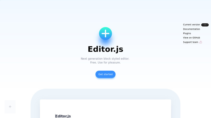 Editor.js Landing Page