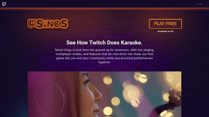 Twitch Sings Landing Page