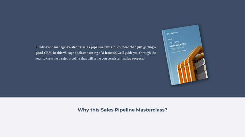 Sales Pipeline Masterclass by Salesflare Landing Page