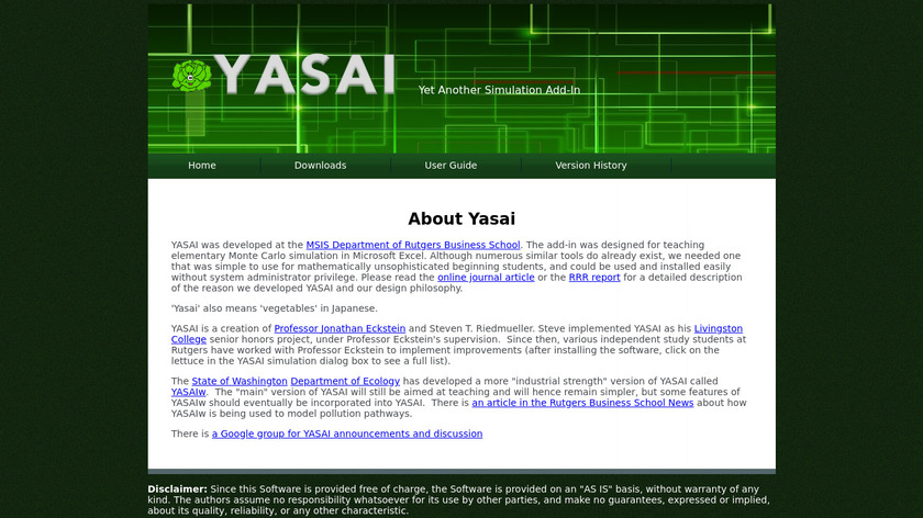 Yasai Landing Page