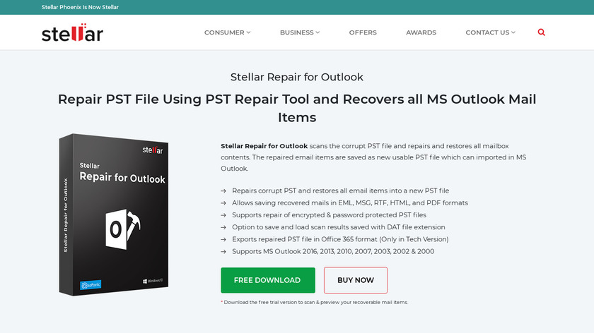 Stellar Phoenix Outlook PST Repair VS Kernel for Outlook PST Repair -  compare differences & reviews?