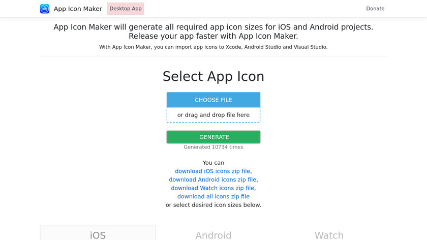 App Icon Maker Landing Page