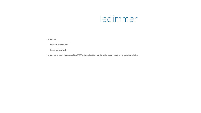 LeDimmer Landing Page