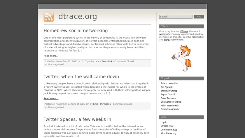 DTrace Landing Page