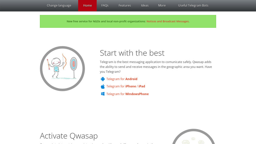 Qwasap Landing Page