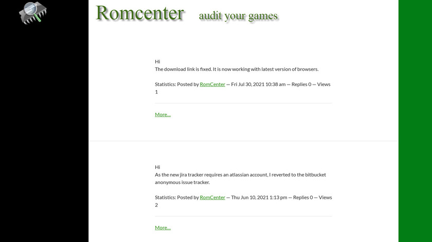RomCenter Landing Page