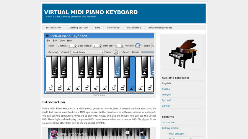 VMPK. Virtual MIDI Piano Keyboard