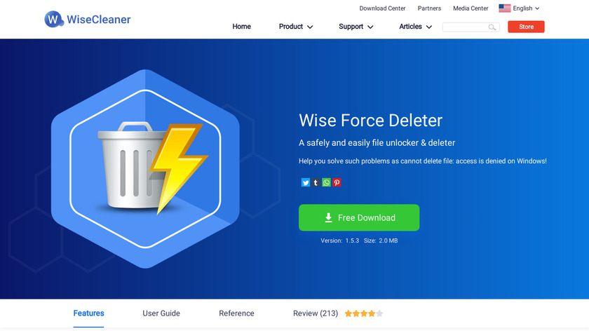 Wise Force Deleter Landing Page
