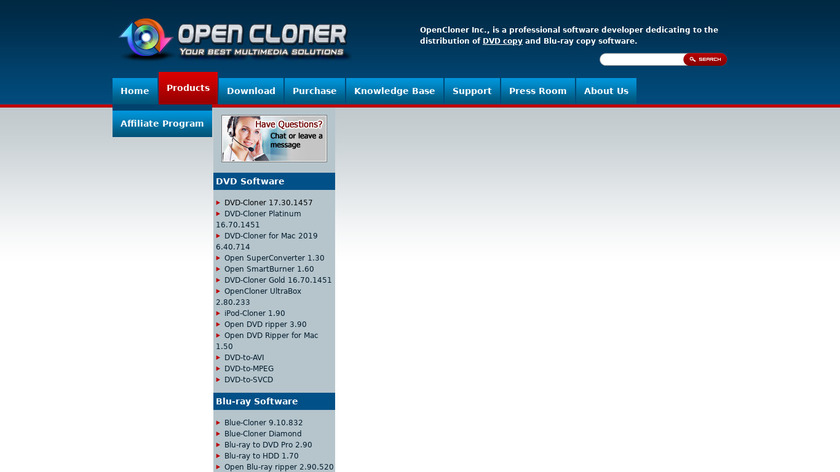 DVD-Cloner Landing Page