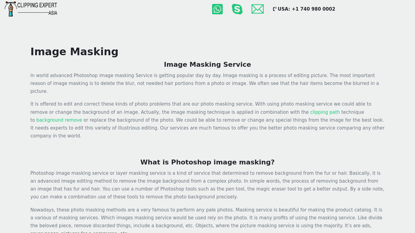 Image Masking Service by ClippingExpertAsia Landing Page