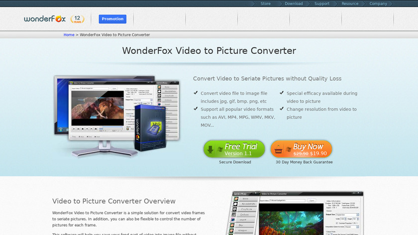 WonderFox Video to Picture Landing Page