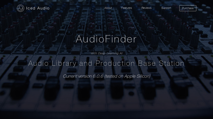AudioFinder Landing Page