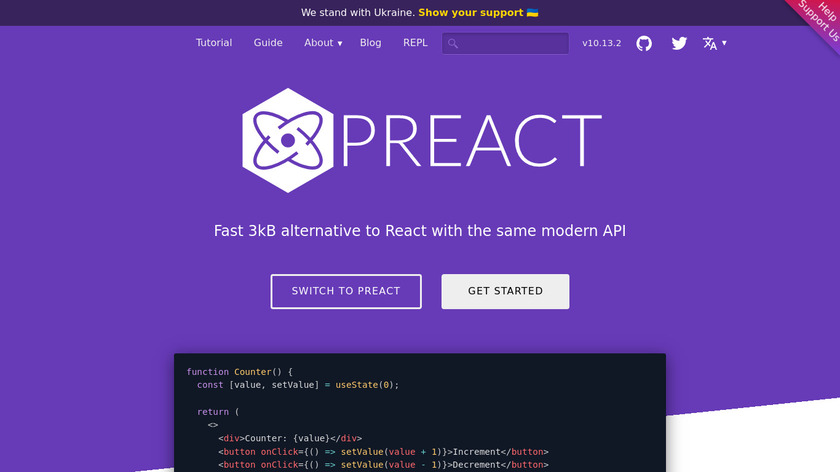 Preact.js Landing Page