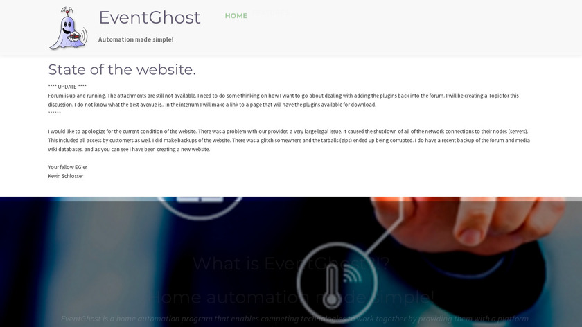 EventGhost Landing Page