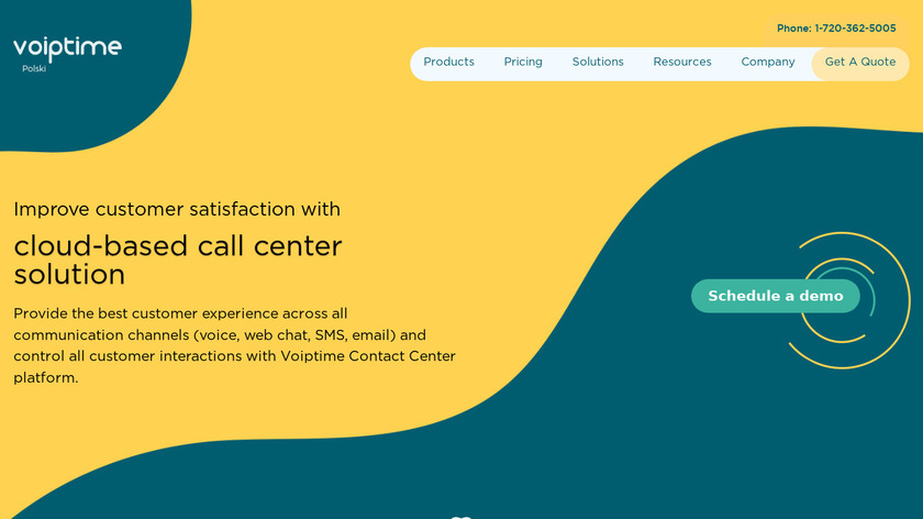 Voiptime Cloud Call Center Landing Page