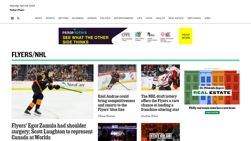Philly Pro Hockey Landing Page