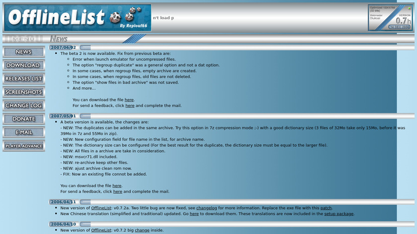 OfflineList Landing Page