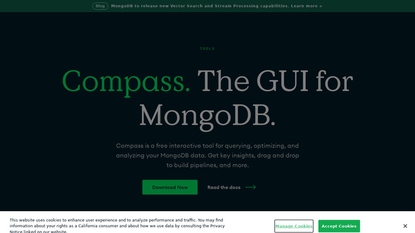 MongoDB Compass Landing Page