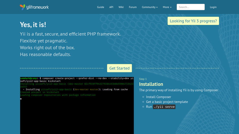 Yii Framework Landing Page