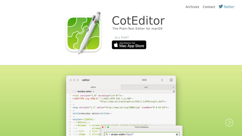 CotEditor Landing Page