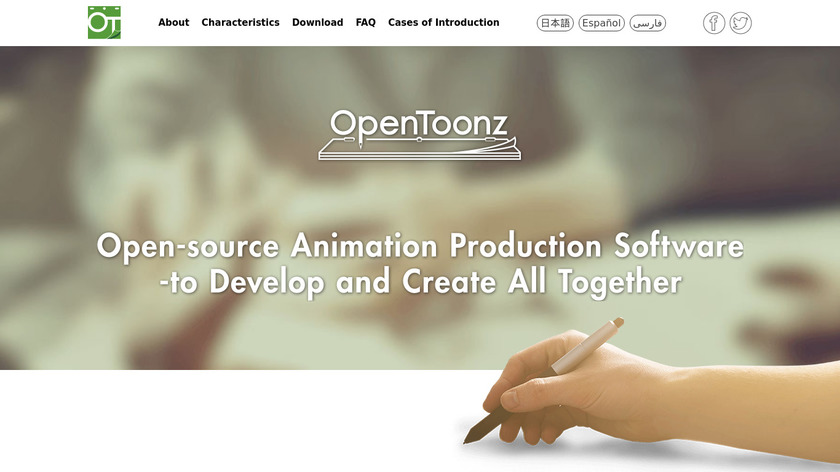 OpenToonz Landing Page