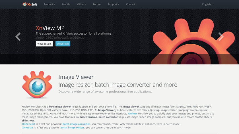 XnView MP Landing Page