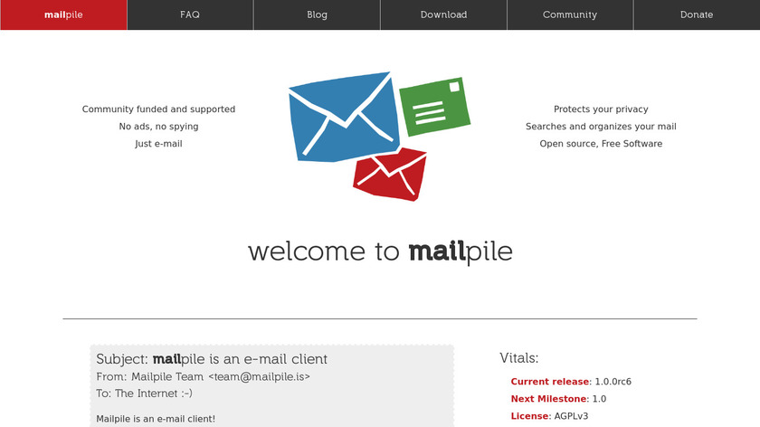 Mailpile Landing Page