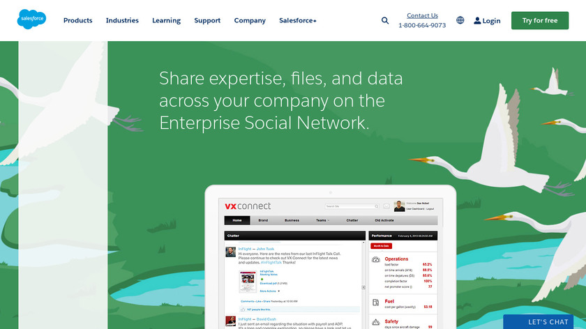 Salesforce Chatter Landing Page