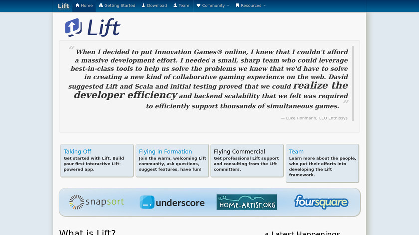 LiftWeb Landing Page