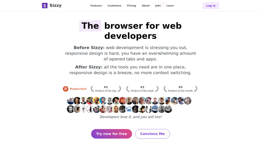 Sizzy Landing Page