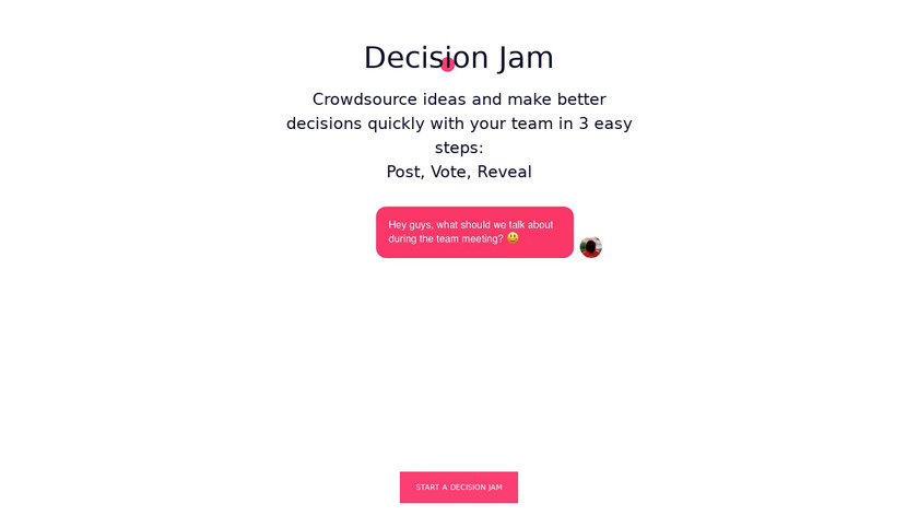 Decision Jam Landing Page