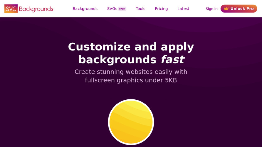 SVG Backgrounds Landing Page
