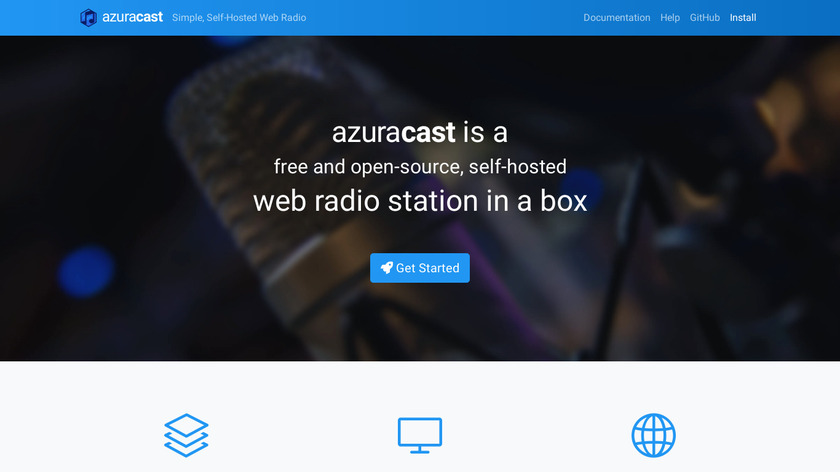 AzuraCast Landing Page