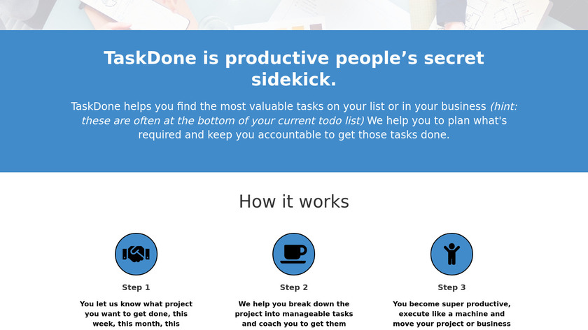 TaskDone Landing Page